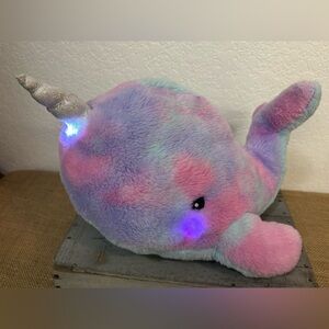 FAO Schwartz Glow Bright Sounds Narwhal Plush Stuffed Animal